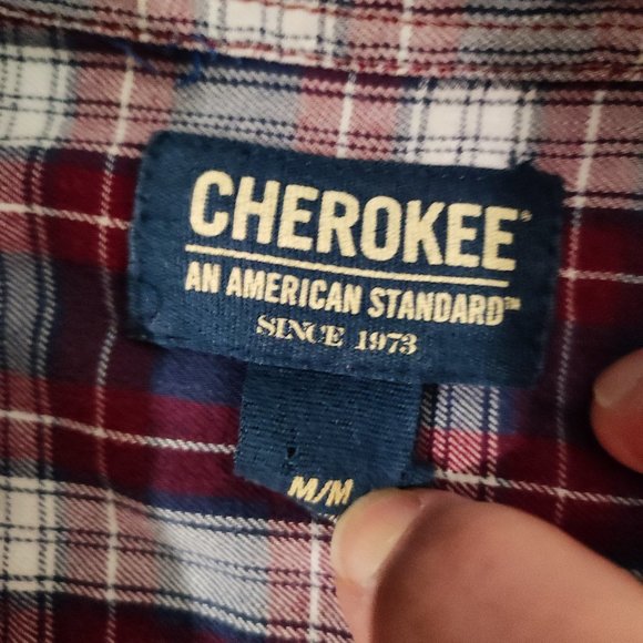 Cherokee plaid long sleeve shirt men's size M - Picture 4 of 5